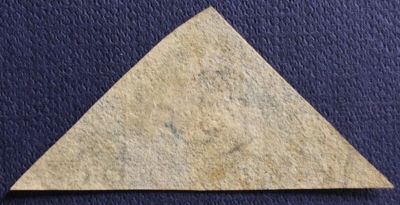 CAPE OF GOOD HOPE 4d IMPERF TRIANGLE FINE USED FINE CUT AROUND EDGES SG#19 C5181