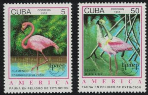 CUBA Sc# 3527-3528  UPAEP - ENDANGERED SPECIES Cpl set of 2  1993  MNH