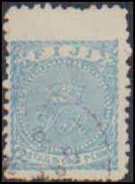 Fiji #40 Single Incomplete Set Regular Cancel, 1879, Used