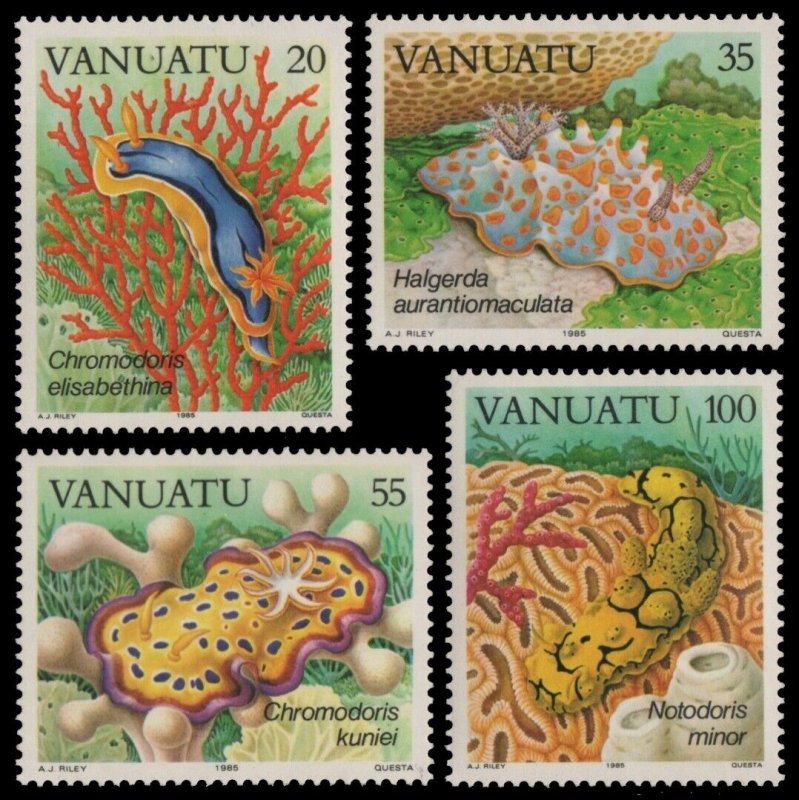 1985 Vanuatu 712-715 Sea fauna