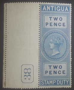 Antigua  stamp duty 2 pence neuf 1870