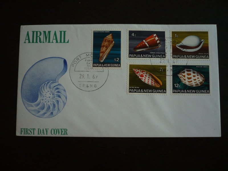 Postal History - Papua New Guinea - Scott#265,267,269,271,279 - First Day Cover