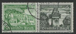 Germany Scott # B162, B163, used, se-tenant, Mi # W138