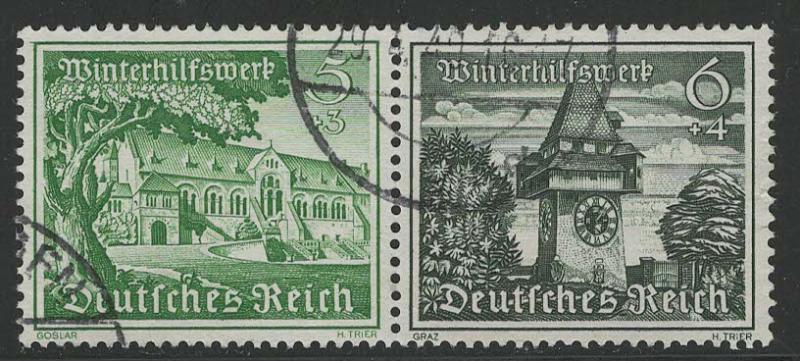 Germany Scott # B162, B163, used, se-tenant, Mi # W138