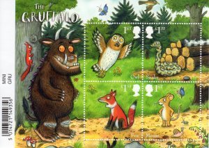 Great Britain 2019 THE GRUFFALO STORY Snake Owl Fox Mouse s/s Perforated Mint (N