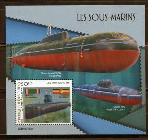 DJIBOUTI  2019 SUBMARINES  SOUVENIR   SHEET  MINT NH