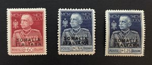 Somalia, Sc.#67-69, mint hinged
