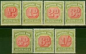 Australia 1938 Postage Due Set of 7 SGD112-118 Fine & Fresh LMM