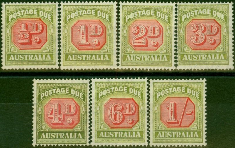 Australia 1938 Postage Due Set of 7 SGD112-118 Fine & Fresh LMM