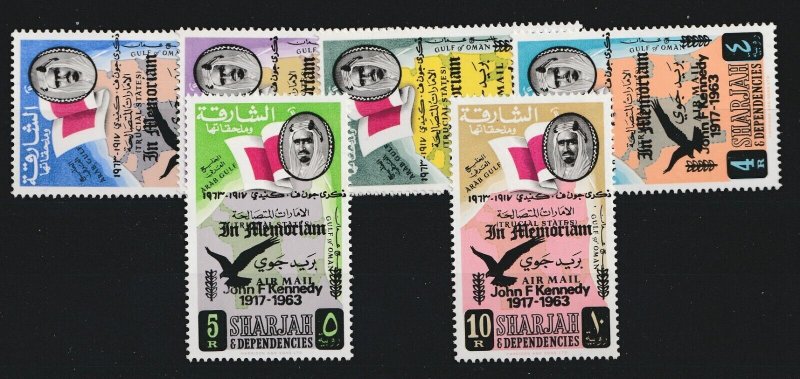 1964 Sharjah Sc# C7-12 (air mail) JF Kennedy Memorial. MNH stamp set Cv$53.35