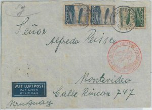 77517 - GERMANY - POSTAL HISTORY - ZEPPELIN cover to URUGUAY 1936