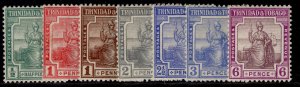 TRINIDAD & TOBAGO GV SG206-212, 1921-22 SHORT set, M MINT. Cat £21.