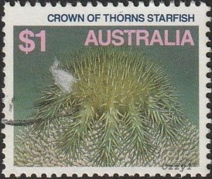 Australia #920 1986 $1 Crown Of Thorns Starfish  USED-F-VF-NH. 