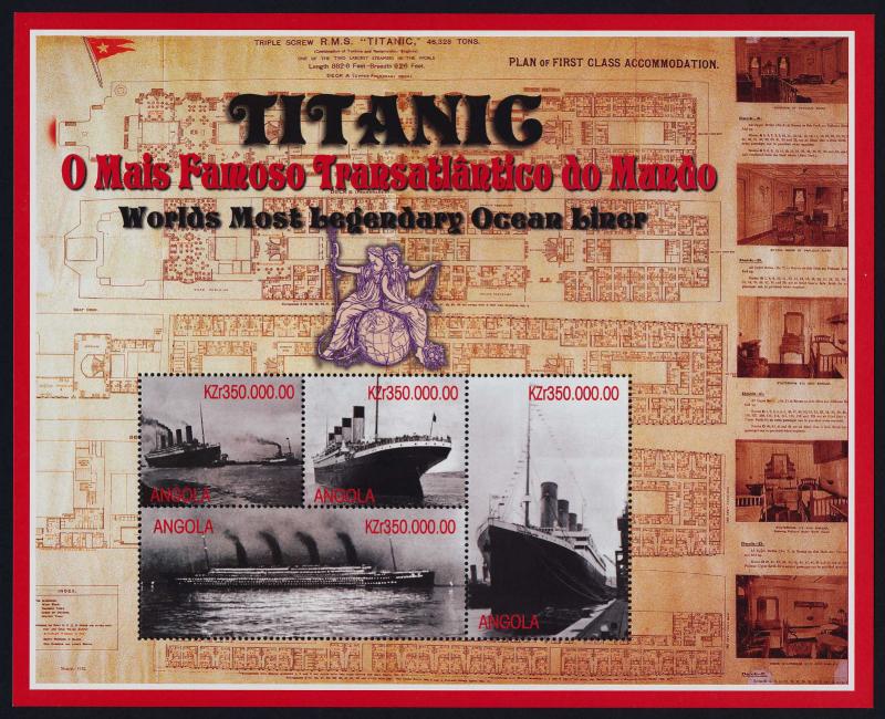 Angola 1037 MNH Titanic, Ship