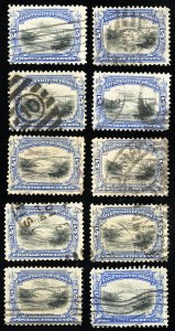 US Stamps # 297 Used F-VF Lot Of 10 Scott Value $170.00