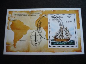 Stamps - Nicaragua - Scott# C985 - CTO Souvenir Sheet