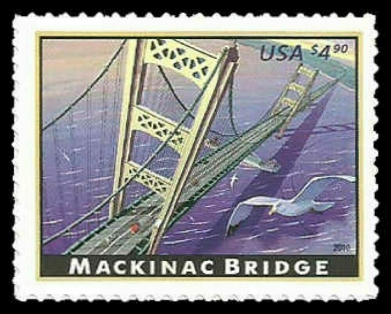 4438 Mackinac Bridge Priority Mail Single Mint/nh FREE SHIPPING