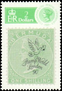 Bermuda #594-597, Complete Set(4), 1990, Stamp Show, Never Hinged