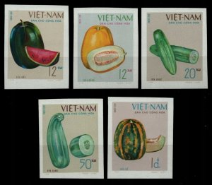 Vietnam 1970 MNH Stamps Scott 590-594 imperf Fruits