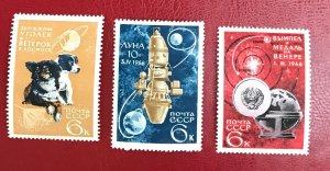 1966 Russia Sc 3223-3225 MNH Achievements in space CV$3.00 Lot 1838