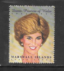 Marshall Islands #645B MNH Single Princess Diana