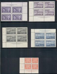 CANADA 1917/1951, Group of 50 mint blocks incl. some plate blocks, Scott $1,718.