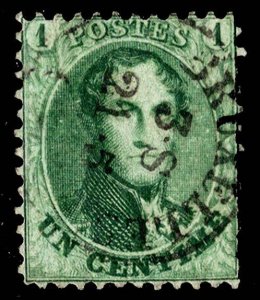 Belgium Scott 13 Used with perforations trimmed.