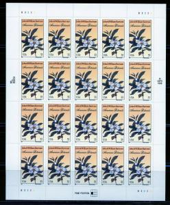 UNITED STATES SCOTT#3314 AMERICAN BOTANISTS  SHEET OF TWENTY MINT NEVER HINGED