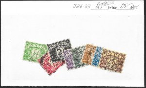 GREAT BRITAIN Sc#J26-33 Complete Used Set