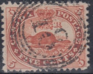 4 ring #18 cancel  -- #15 5c SON strike VF KINGSTON CW nice RF2 Canada used