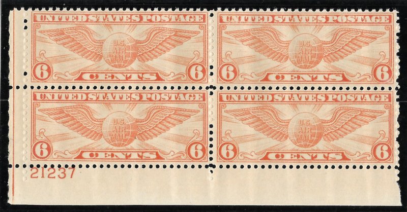 Doyle's_Stamps: MNH 1934 Globe & Wings 6c Airmail PNB, Scott #C19** LLC