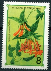 Sao Tome & Principe Sc#503d MNH, 8d multi, Flowers (1979) (1979)