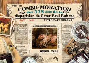C A R - 2015 - Peter Paul Rubens - Perf Souv Sheet - Mint Never Hinged
