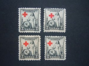 #702 2c Greatest Mother Red Cross Error 4 Varieties MNH OG F/VF #7