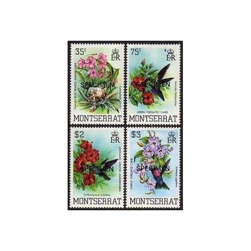 Montserrat 497-500 Specimen, Mnh.michel 507-510. Vögel 1983.Hummingbirds, Caribs