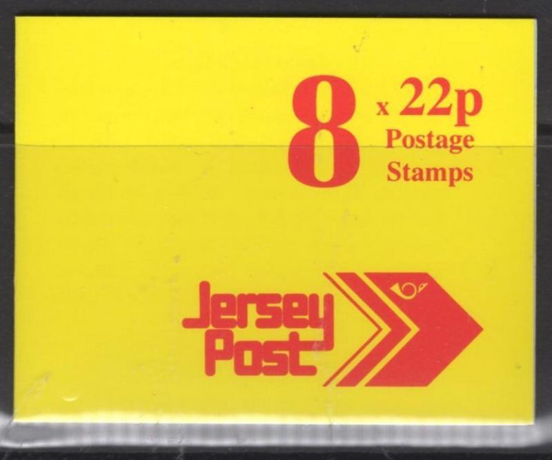 JERSEY SGSB47 1992 £1.76 SCARLET ON YELLOW BOOKLET MNH