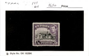 Cyprus, Postage Stamp, #144 Mint NH, 1938 Peristeronia Church (AC)