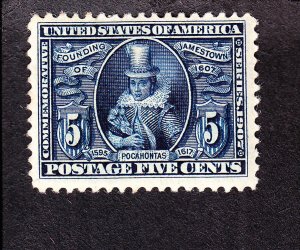 US 330 5c Jamestown Expo Mint VF-XF OG H SCV $125