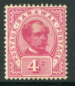 Sarawak 1908 Sir Charles Brooke 4¢ Carmine Sc #39 Mint X707 ⭐⭐⭐