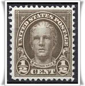 SC#653 1/2¢ Nathan Hale (1929) MNH