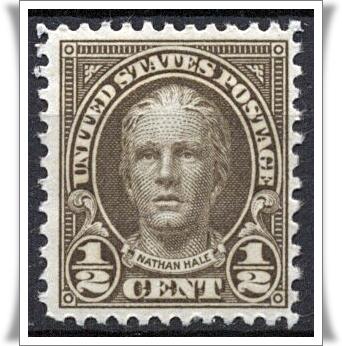 SC#653 1/2¢ Nathan Hale (1929) MNH