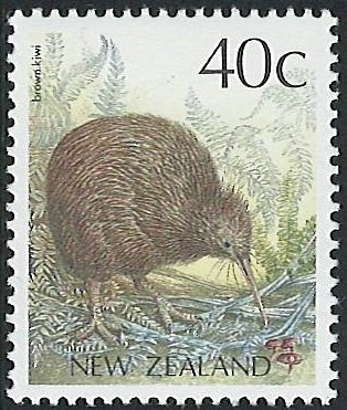 Scott: 923 - New Zealand - Birds: Brown Kiwi, MNH