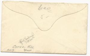 CSA Scott #4 Stone 2 on Cover Osyka, MS June 7 (1862) Military Address VF