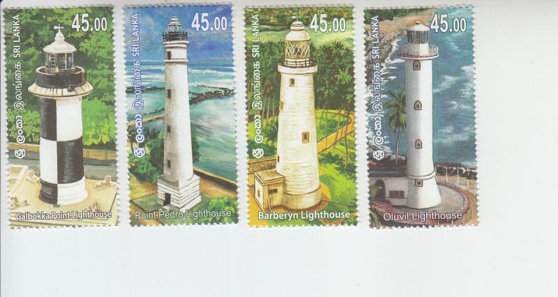 2018 Sri Lanka Lighthouses (4) (Scott NA) MNH