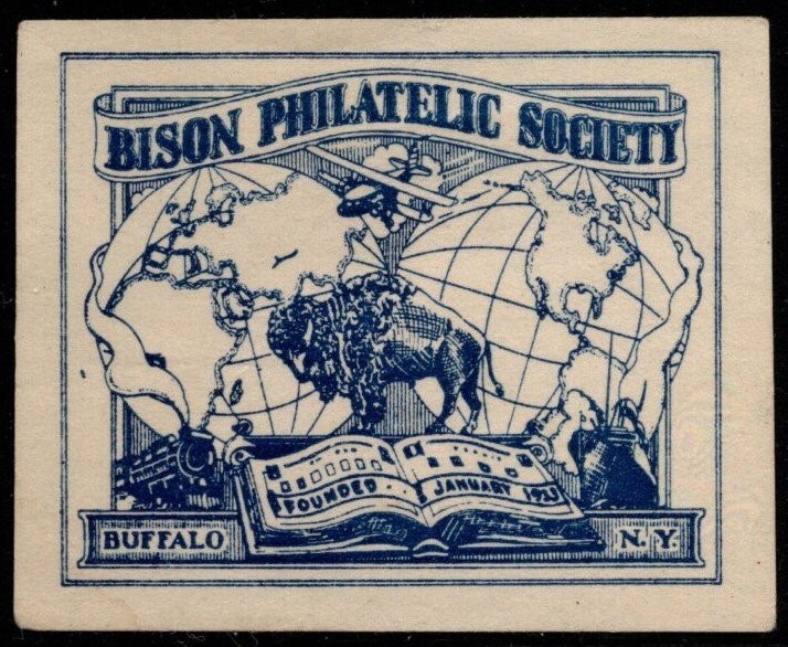 1940's US Poster Stamp Bison Philatelic Society Buffalo, NY Unused