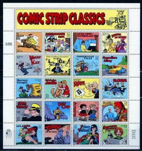 UNITED STATES SCOTT#3000 COMIC STAMP CLASSICS  SHEET  OF TWENTY MINT NH 