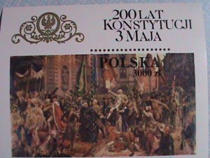 1991 POLAND 200 ANNIVERSARY SOUVENIR SHEET.MNH