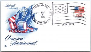 US SPECIAL EVENT COVER BICENTENNIAL SEAGULL STATION AT CORPUS CHRISTI TX 1976 V6