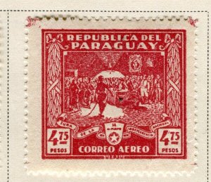 PARAGUAY; 1930 early Illustrated AIRMAIL issue fine Mint hinged 4.75P. value