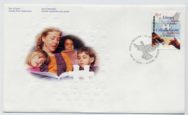 Canada First day cover #B13, Canadian Literacy